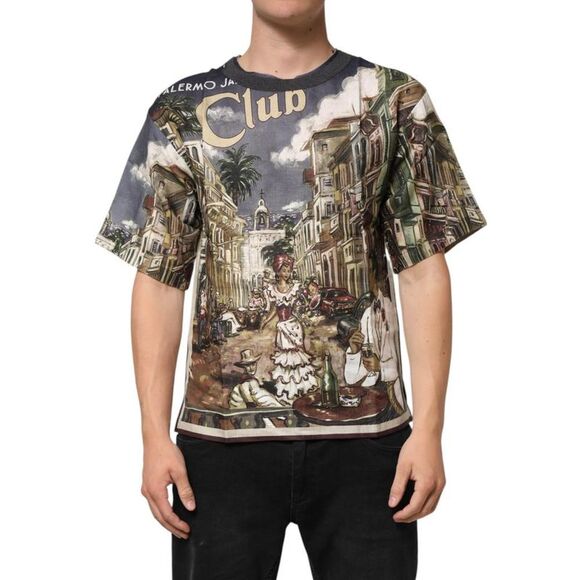 Dolce & Gabbana Graphic Print Short Sleeve Tee Men Multicolor T-Shirts